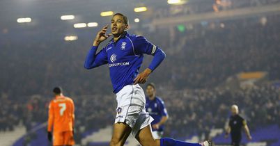 Curtis Davies: Celebrates his goal for Birmingham against Blackpool